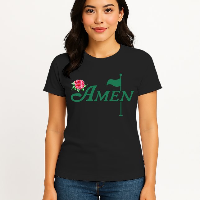Amen Azalea Golf Masters Floral Golfing Enthusiast Design Womens T-Shirt