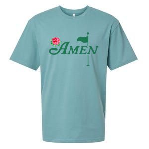 Amen Azalea Golf Masters Floral Golfing Enthusiast Design Sueded Cloud Jersey T-Shirt