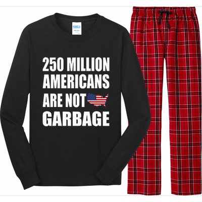 Americans ArenT Garbage Trump 2024 Long Sleeve Pajama Set