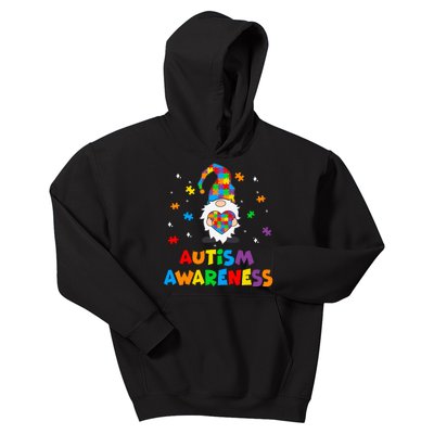 Autism Awareness Gnomes Heart Puzzle Gift Kids Hoodie