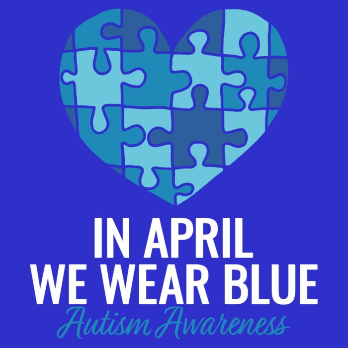 Autism Awareness Gift In April We Wear Blue Autism Gift Women's V-Neck T-Shirt