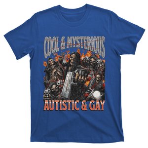 Autistic And Gay Funny Hard Skeleton T-Shirt