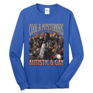 Autistic And Gay Funny Hard Skeleton Tall Long Sleeve T-Shirt