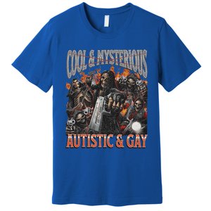 Autistic And Gay Funny Hard Skeleton Premium T-Shirt