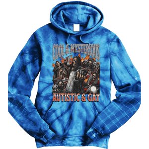 Autistic And Gay Funny Hard Skeleton Tie Dye Hoodie