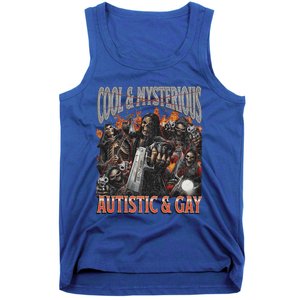 Autistic And Gay Funny Hard Skeleton Tank Top