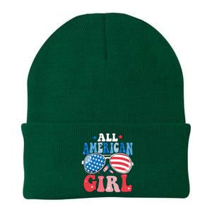 All American Girl Sunglasses 4th Of July Family Matching Knit Cap Winter Beanie