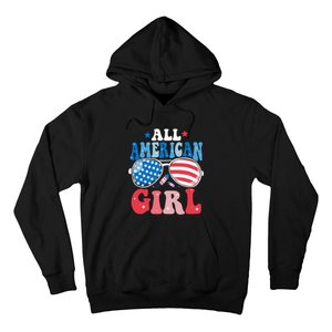 All American Girl Sunglasses 4th Of July Family Matching Hoodie