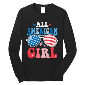 All American Girl Sunglasses 4th Of July Family Matching Long Sleeve Shirt