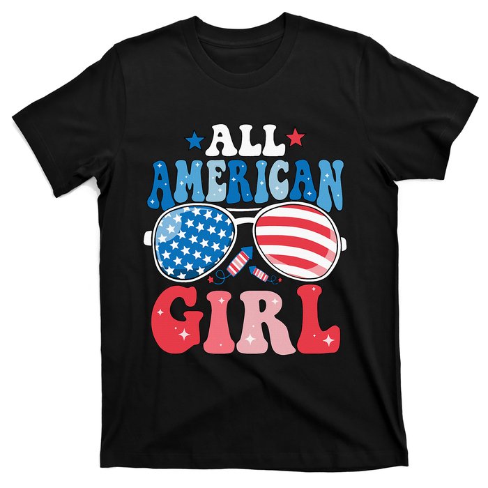 All American Girl Sunglasses 4th Of July Family Matching T-Shirt