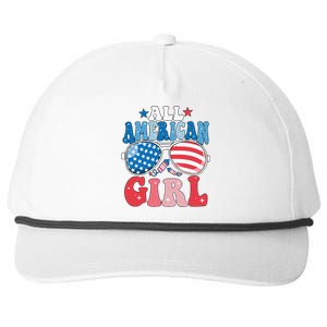 All American Girl Sunglasses 4th Of July Family Matching Snapback Five-Panel Rope Hat