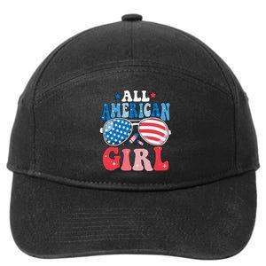 All American Girl Sunglasses 4th Of July Family Matching 7-Panel Snapback Hat