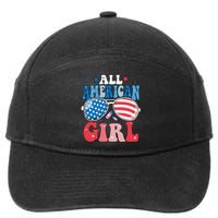 All American Girl Sunglasses 4th Of July Family Matching 7-Panel Snapback Hat