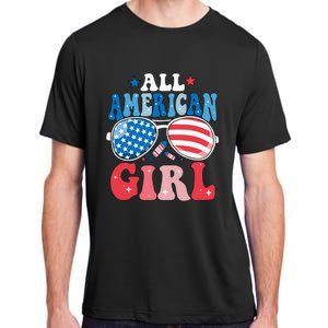 All American Girl Sunglasses 4th Of July Family Matching Adult ChromaSoft Performance T-Shirt