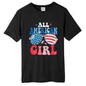 All American Girl Sunglasses 4th Of July Family Matching Tall Fusion ChromaSoft Performance T-Shirt