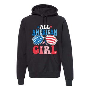 All American Girl Sunglasses 4th Of July Family Matching Premium Hoodie