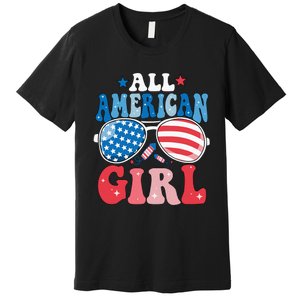 All American Girl Sunglasses 4th Of July Family Matching Premium T-Shirt