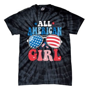 All American Girl Sunglasses 4th Of July Family Matching Tie-Dye T-Shirt