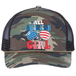 All American Girl Sunglasses 4th Of July Family Matching Retro Rope Trucker Hat Cap