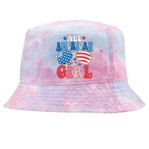 All American Girl Sunglasses 4th Of July Family Matching Tie-Dyed Bucket Hat