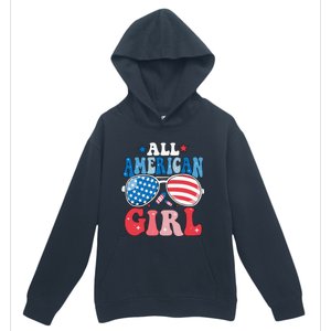 All American Girl Sunglasses 4th Of July Family Matching Urban Pullover Hoodie