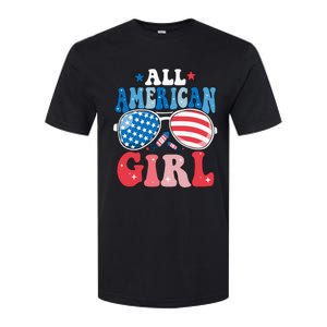 All American Girl Sunglasses 4th Of July Family Matching Softstyle CVC T-Shirt