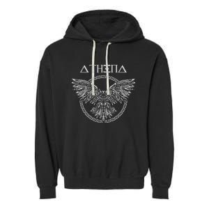 Athena Ancient Greek Goddess Athens Greek Mythology Garment-Dyed Fleece Hoodie