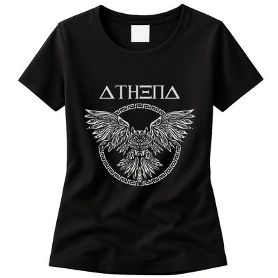 Athena Ancient Greek Goddess Athens Greek Mythology Womens T-Shirt