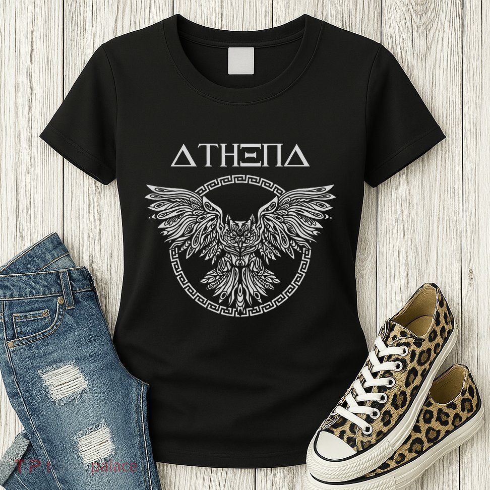 Athena Ancient Greek Goddess Athens Greek Mythology Womens T-Shirt