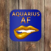 Aquarius Af Gold Sexy Lip Birthday Great Gift Coaster