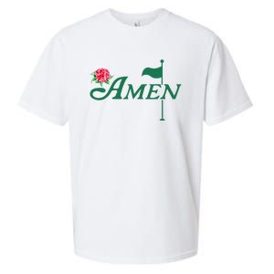 Amen Azalea Golf Masters Floral Golfing Enthusiast Sueded Cloud Jersey T-Shirt