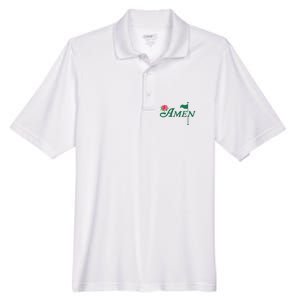 Amen Azalea Golf Masters Floral Golfing Enthusiast Men's Origin Performance Pique Polo