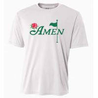 Amen Azalea Golf Masters Floral Golfing Enthusiast Cooling Performance Crew T-Shirt