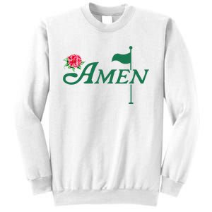 Amen Azalea Golf Masters Floral Golfing Enthusiast Sweatshirt