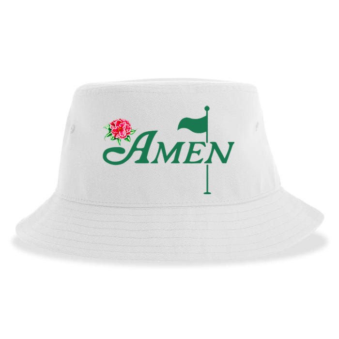 Amen Azalea Golf Masters Floral Golfing Enthusiast Sustainable Bucket Hat