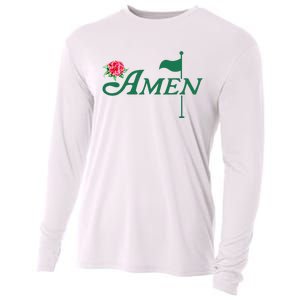 Amen Azalea Golf Masters Floral Golfing Enthusiast Cooling Performance Long Sleeve Crew