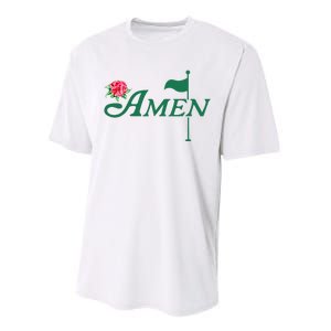 Amen Azalea Golf Masters Floral Golfing Enthusiast Performance Sprint T-Shirt