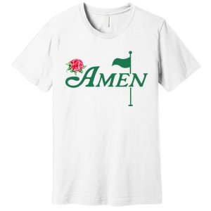 Amen Azalea Golf Masters Floral Golfing Enthusiast Premium T-Shirt