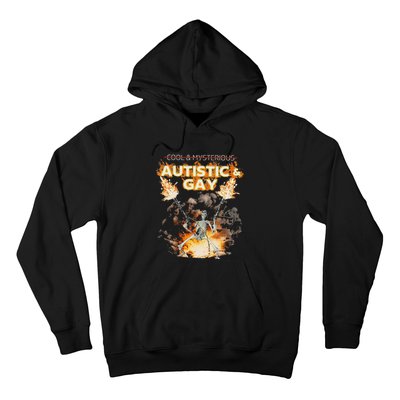 Autistic And Gay Skeleton Funny Hoodie