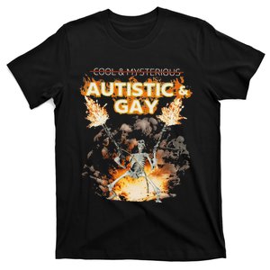 Autistic And Gay Skeleton Funny T-Shirt