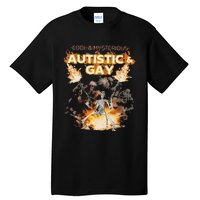 Autistic And Gay Skeleton Funny Tall T-Shirt