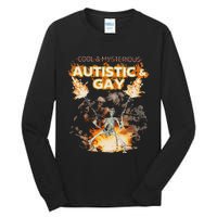 Autistic And Gay Skeleton Funny Tall Long Sleeve T-Shirt