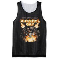 Autistic And Gay Skeleton Funny Mesh Reversible Basketball Jersey Tank