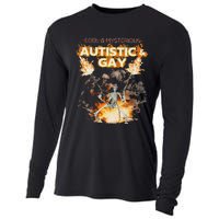 Autistic And Gay Skeleton Funny Cooling Performance Long Sleeve Crew