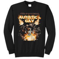 Autistic And Gay Skeleton Funny Tall Sweatshirt