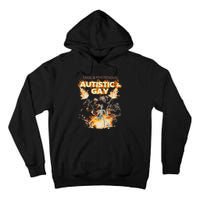 Autistic And Gay Skeleton Funny Tall Hoodie