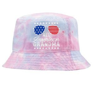 All American Grandma 4th Of July Family Matching Sunglasses Mothers Day Tie-Dyed Bucket Hat