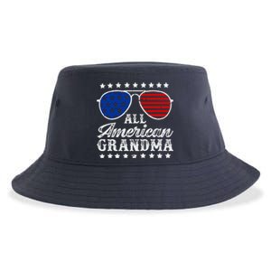 All American Grandma 4th Of July Family Matching Sunglasses Mothers Day Sustainable Bucket Hat