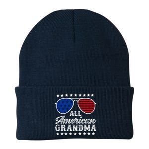 All American Grandma 4th Of July Family Matching Sunglasses Mothers Day Knit Cap Winter Beanie