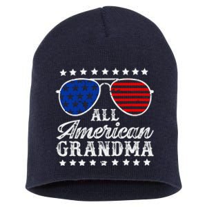 All American Grandma 4th Of July Family Matching Sunglasses Mothers Day Short Acrylic Beanie